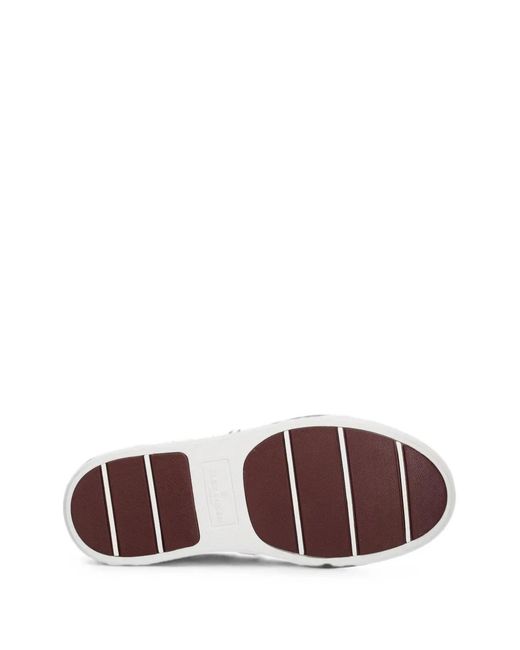 Alexander Smith White London Pebbled-Leather Sneakers for men