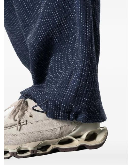 Maharishi Blue Pantalon Sashiko À Lien De Resserrage for men
