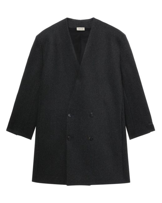 Fear Of God Black Double-Breasted Coat for men