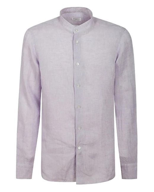 メンズ Borriello Linen/flax Shirt Purple