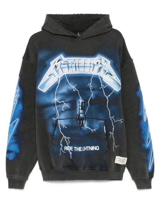 Represent Blue X Metallica Ride The Lightning Hoodie for men