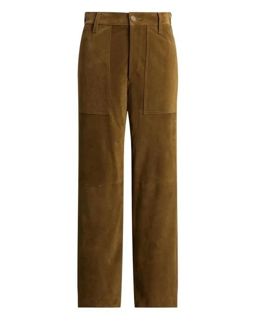 Polo Ralph Lauren Natural Ricky Suede Trousers