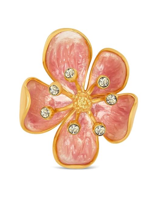 Oscar de la Renta Cherry Blossom ブローチ Orange