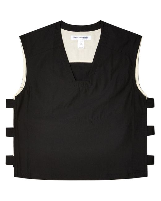 Comme des Garçons Ärmelloses Hemd mit V-Ausschnitt in Black für Herren