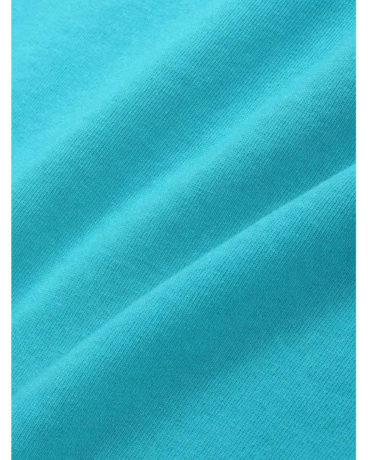 Sporty & Rich Blue Draft Logo-Print Sweatshirt