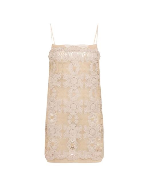 chinese dress ladies Ermanno Scervino pre-owned white lace maxi dress with slip - size S