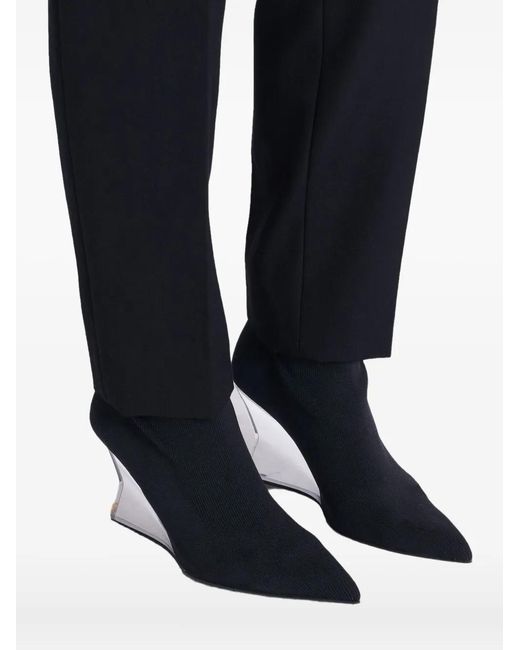 Balmain Black Pointed-Toe Ankle Boots