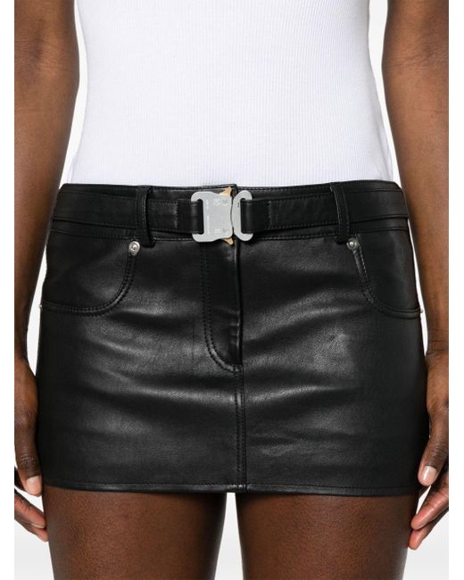 1017 ALYX 9SM Black Leather Mini Skirt