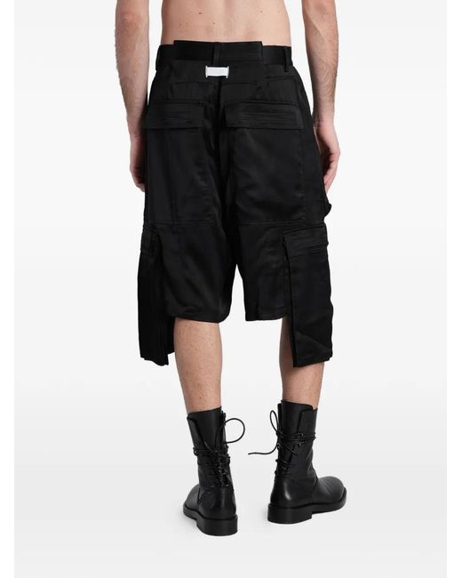 B1ARCHIVE Black Short Cargo À Détails De Zips for men