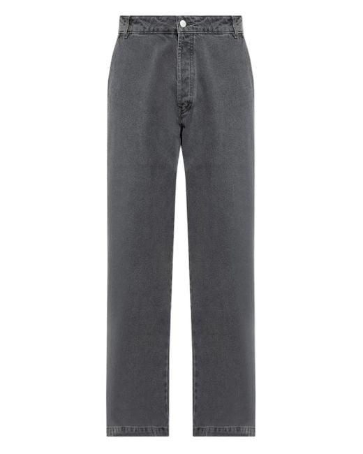 Officine Generale Gray Cotton Jeans for men