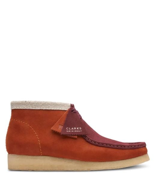 Clarks Brown Desert-Boots Wallabee 'Dark Combination' for men