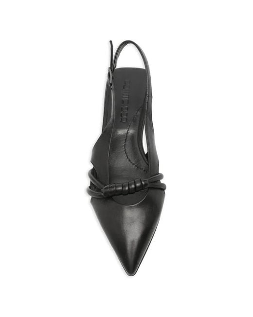 Pomme D ́Or White Knotted Slingback Flat Pumps