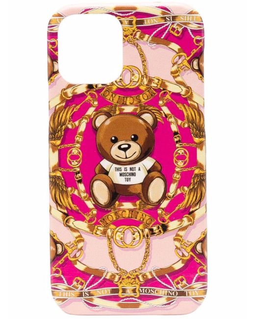 Moschino Synthetic Bear Motif Iphone 12 12 Pro Case In Pink Lyst