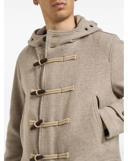 Camplin Natural Atlantic Hooded Toggle-Fastening Coat for men