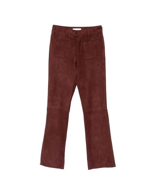 Ba&sh Suede Flared Trousers