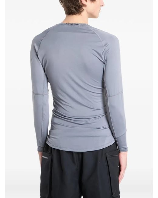 Nike Blue T-Shirt Technique À Manches Longues for men