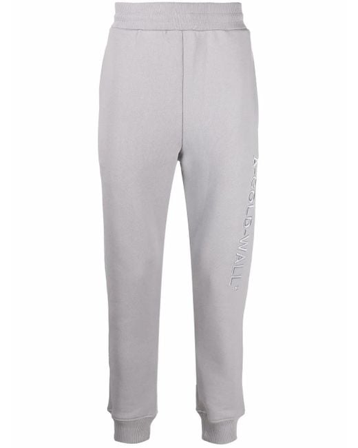 A_COLD_WALL* Gray Embossed Logo Trackpants for men