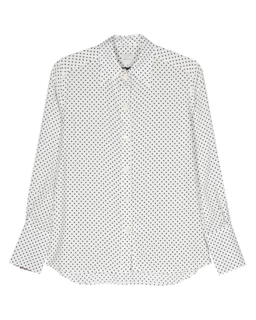 Paul Smith White Hemd mit Polka Dots