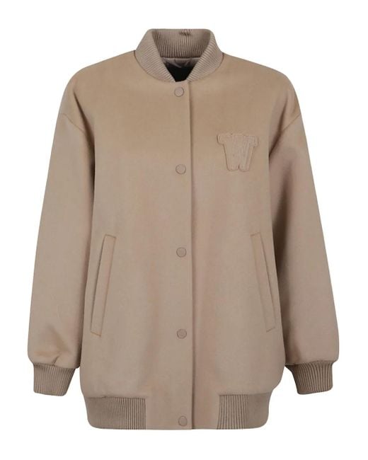 Weekend by Maxmara Bomberjack Met Logopatch in het Natural