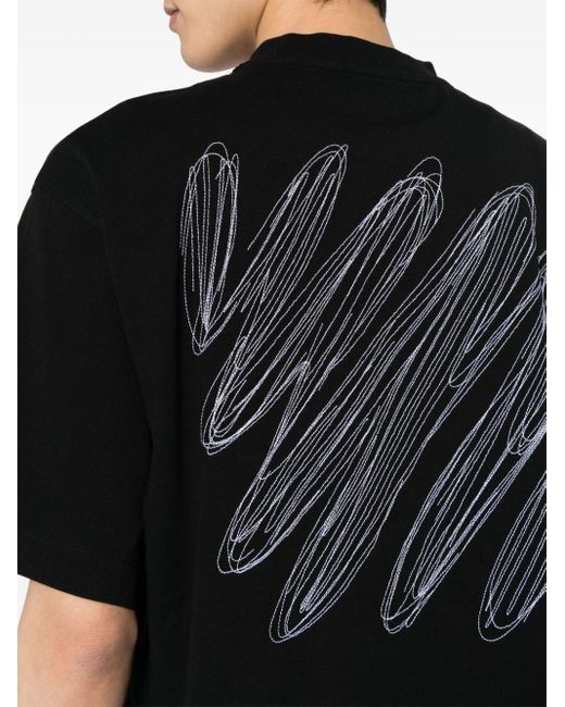 Camiseta Scribble Diag Off-White c/o Virgil Abloh de hombre de color Black