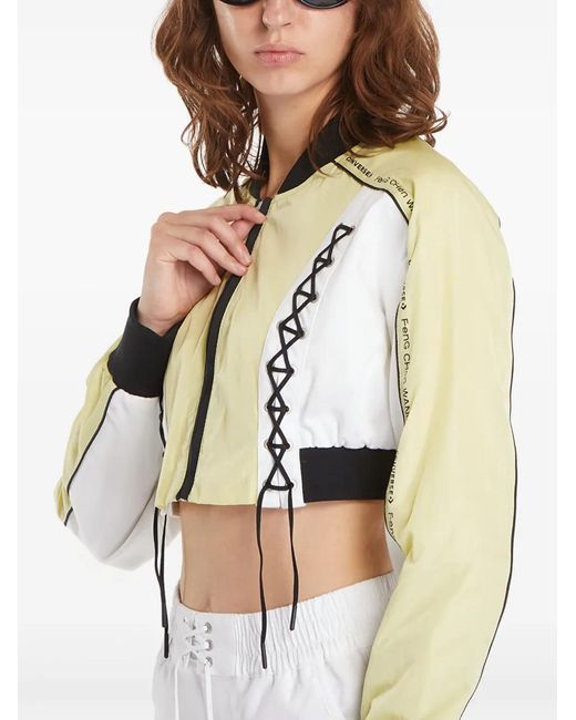 Converse White Cropped Zip-Up Jacket
