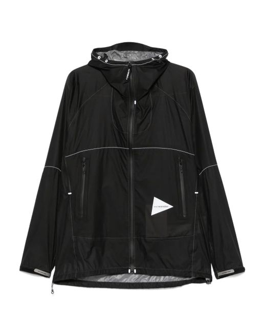 And Wander Black 3L Ul Rain Jacket for men