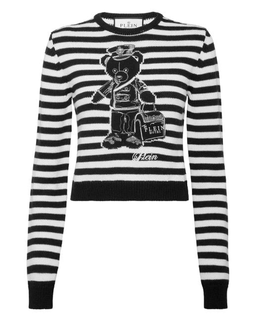 Pull À Rayures Philipp Plein en coloris Black