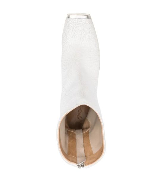 Marsèll White Metal-Toecap Crinkled Boots