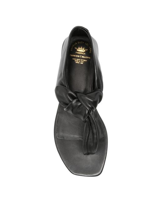 Officine Creative Black Suki Knot-Detail Sandals