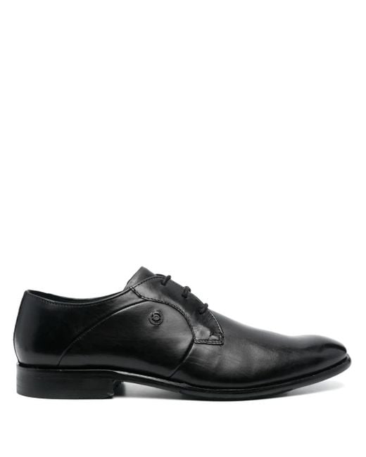 Bugatti Black Mansueto Flex Leather Oxford Shoes for men