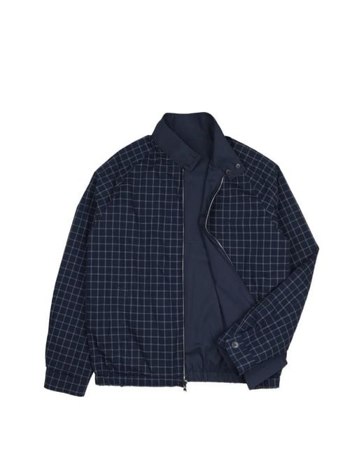 Brooksfield Blue Reversible Check-Pattern Jacket for men