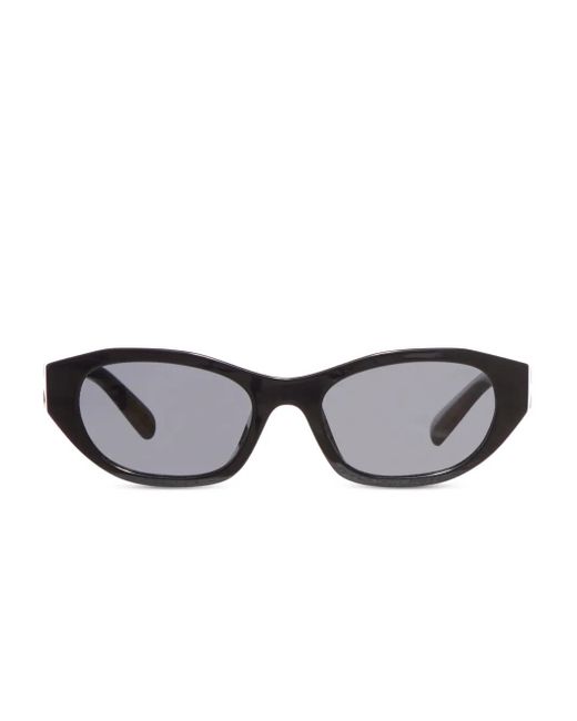 Miu Miu Gray Sonnenbrille Mit Ovalem Gestell