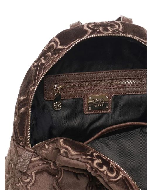 Zaino A Fiori di V73 in Brown