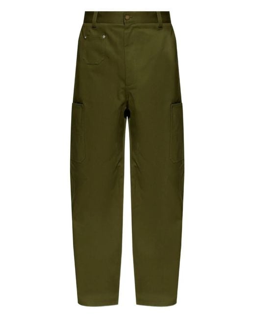 Givenchy Green Multi-Pocket Loose-Fit Trousers for men