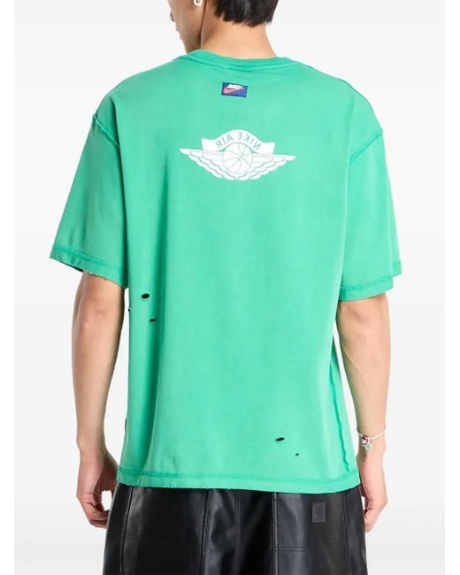 Nike Green Rare Air Cotton T-Shirt for men