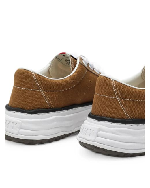 Maison Mihara Yasuhiro White Eric Og Contrast-Stitching Chunky-Sole Sneakers for men