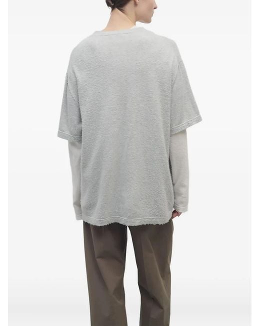 The Row Gray Kaddy Cotton T-Shirt