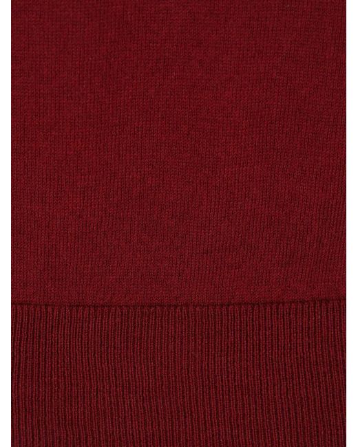 Max Mara Red Knit Polo Shirt