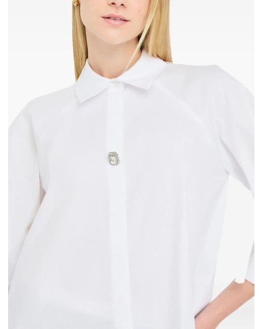 Liu Jo ラインストーン シャツ White