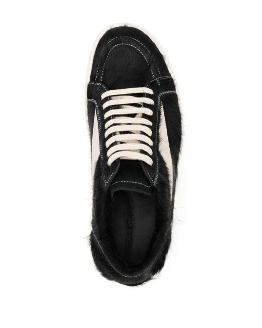 Rick Owens Black Vintage Lace-up Flatform Sneakers for men
