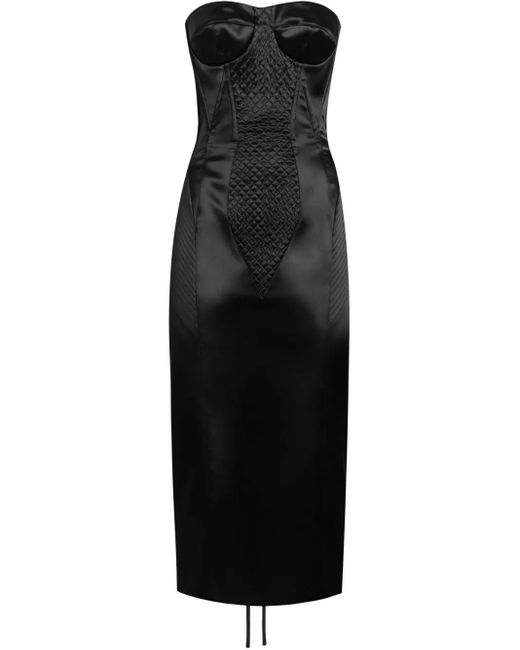 Vestido de mezcla de seda de Dolce Gabbana de color Negro Lyst