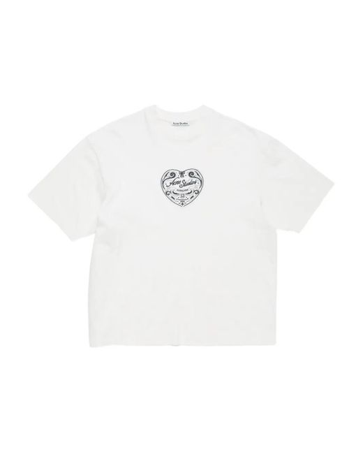 Acne Heart-patch T-shirt White