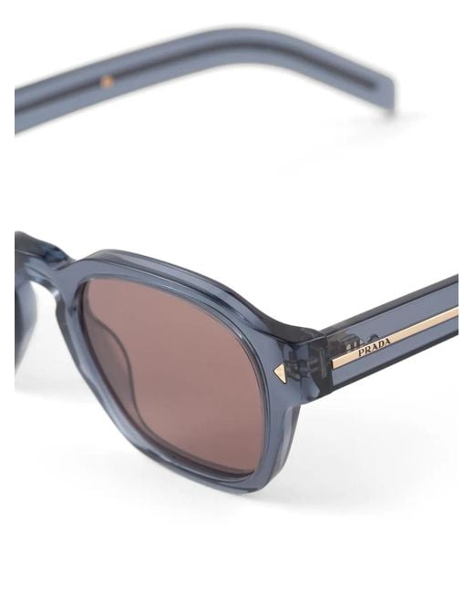 Prada Brown Round-Frame Sunglasses for men