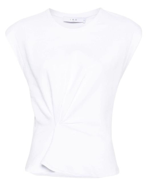 IRO White Fili T-Shirt aus Baumwollgemisch