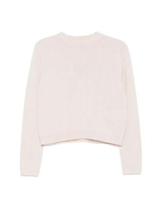 iBlues White Ribbed-Trim Sweater