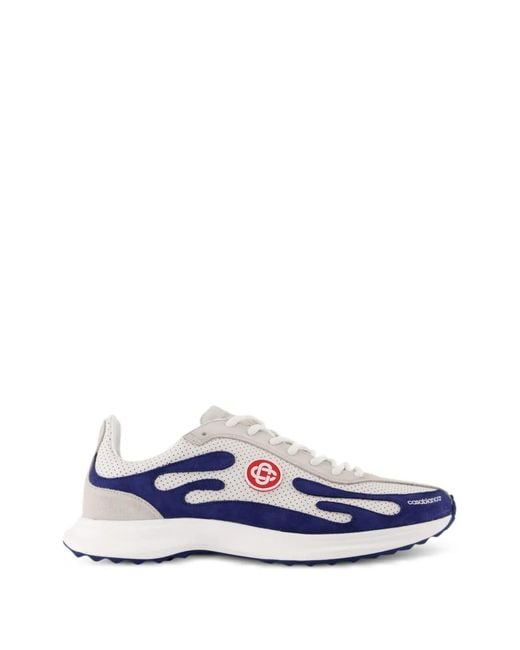 Casablanca White Stade Logo-Patch Sneakers for men