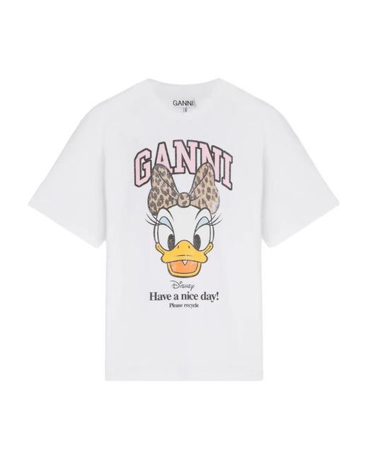 Ganni White X Disney Graphic T-Shirt