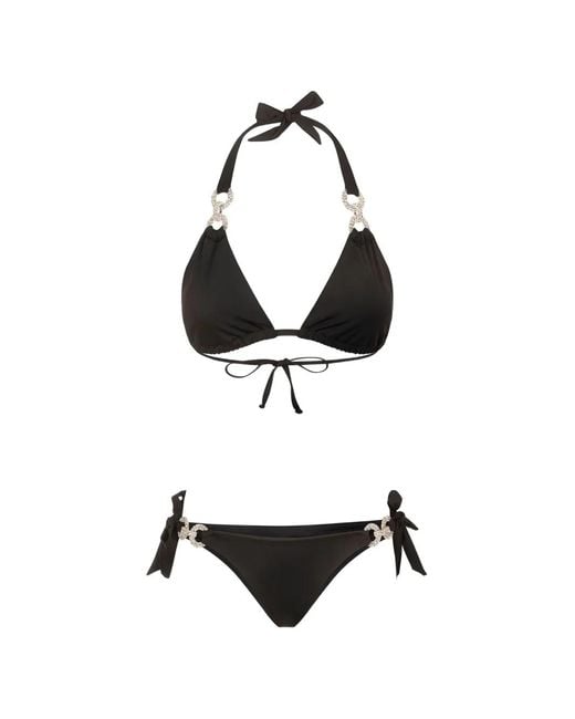 Bikinville White Leonie Crystal-Embellished Bikini