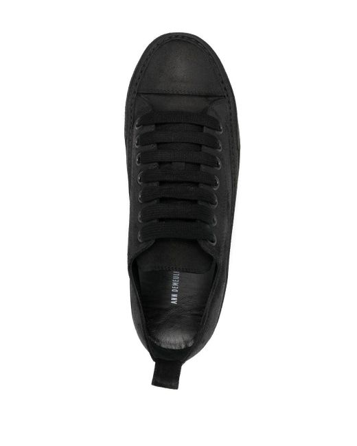Ann Demeulemeester Leather low-top sneakers in Black für Herren