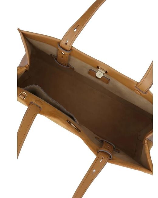 Anya Hindmarch Brown Mortimer Two-Tone Tote Bag
